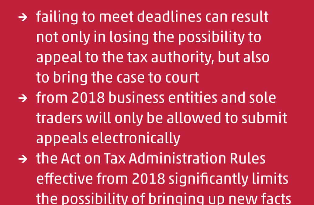 Appeals in tax cases